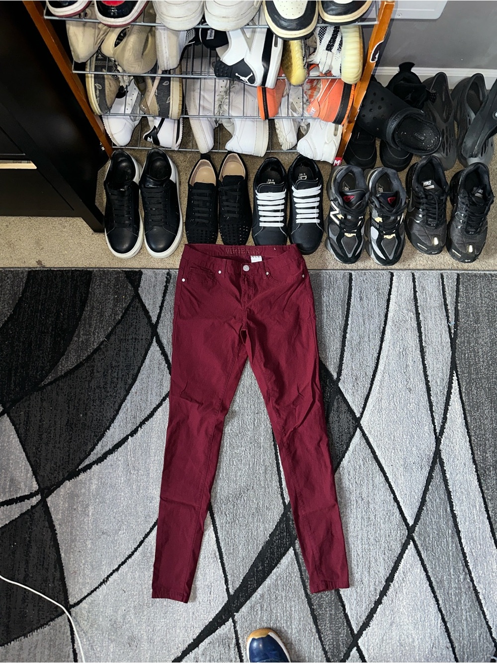 Women’s Burgundy Skinny Jeans
